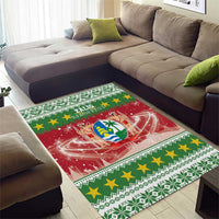Suriname Christmas Area Rug Coat Of Arms Zalig Kersfeest - Wonder Print Shop