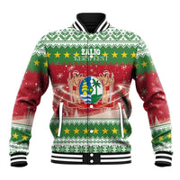 Suriname Christmas Baseball Jacket Coat Of Arms Zalig Kersfeest - Wonder Print Shop