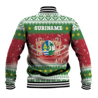 Suriname Christmas Baseball Jacket Coat Of Arms Zalig Kersfeest - Wonder Print Shop