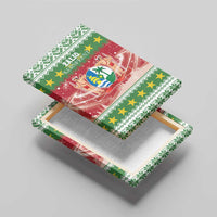 Suriname Christmas Canvas Wall Art Coat Of Arms Zalig Kersfeest - Wonder Print Shop