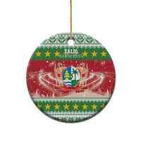 Suriname Christmas Ceramic Ornament Coat Of Arms Zalig Kersfeest - Wonder Print Shop
