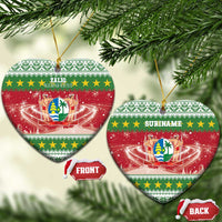 Suriname Christmas Ceramic Ornament Coat Of Arms Zalig Kersfeest - Wonder Print Shop