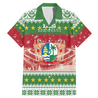 Suriname Christmas Family Matching Mermaid Dress and Hawaiian Shirt Coat Of Arms Zalig Kersfeest - Wonder Print Shop