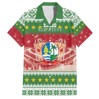 Suriname Christmas Family Matching Off Shoulder Short Dress and Hawaiian Shirt Coat Of Arms Zalig Kersfeest - Wonder Print Shop