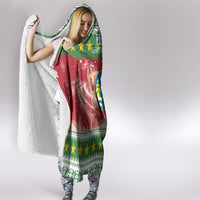 Suriname Christmas Hooded Blanket Coat Of Arms Zalig Kersfeest - Wonder Print Shop
