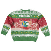 Suriname Christmas Kid Ugly Christmas Sweater Coat Of Arms Zalig Kersfeest - Wonder Print Shop