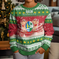 Suriname Christmas Kid Ugly Christmas Sweater Coat Of Arms Zalig Kersfeest - Wonder Print Shop