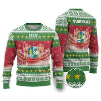 Suriname Christmas Ugly Christmas Sweater Coat Of Arms Zalig Kersfeest - Wonder Print Shop