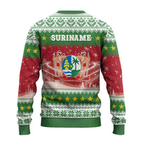 Suriname Christmas Ugly Christmas Sweater Coat Of Arms Zalig Kersfeest - Wonder Print Shop