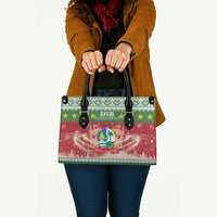 Suriname Christmas Leather Bag Coat Of Arms Zalig Kersfeest - Wonder Print Shop