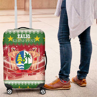 Suriname Christmas Luggage Cover Coat Of Arms Zalig Kersfeest - Wonder Print Shop
