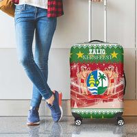Suriname Christmas Luggage Cover Coat Of Arms Zalig Kersfeest - Wonder Print Shop
