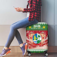 Suriname Christmas Luggage Cover Coat Of Arms Zalig Kersfeest - Wonder Print Shop