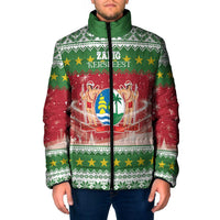 Suriname Christmas Padded Jacket Coat Of Arms Zalig Kersfeest - Wonder Print Shop