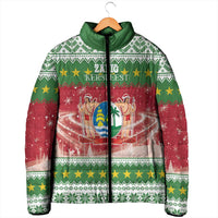 Suriname Christmas Padded Jacket Coat Of Arms Zalig Kersfeest - Wonder Print Shop