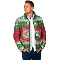 Suriname Christmas Padded Jacket Coat Of Arms Zalig Kersfeest - Wonder Print Shop