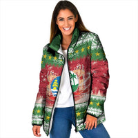 Suriname Christmas Padded Jacket Coat Of Arms Zalig Kersfeest - Wonder Print Shop