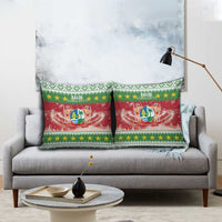 Suriname Christmas Pillow Cover Coat Of Arms Zalig Kersfeest - Wonder Print Shop