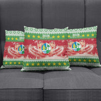 Suriname Christmas Pillow Cover Coat Of Arms Zalig Kersfeest - Wonder Print Shop