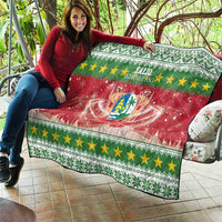 Suriname Christmas Quilt Coat Of Arms Zalig Kersfeest - Wonder Print Shop
