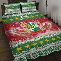 Suriname Christmas Quilt Bed Set Coat Of Arms Zalig Kersfeest - Wonder Print Shop