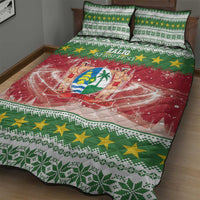 Suriname Christmas Quilt Bed Set Coat Of Arms Zalig Kersfeest - Wonder Print Shop