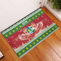 Suriname Christmas Rubber Doormat Coat Of Arms Zalig Kersfeest - Wonder Print Shop