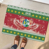 Suriname Christmas Rubber Doormat Coat Of Arms Zalig Kersfeest - Wonder Print Shop