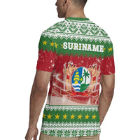 Suriname Christmas Rugby Jersey Coat Of Arms Zalig Kersfeest - Wonder Print Shop
