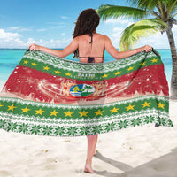 Suriname Christmas Sarong Coat Of Arms Zalig Kersfeest - Wonder Print Shop