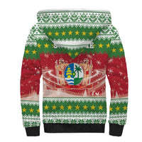 Suriname Christmas Sherpa Hoodie Coat Of Arms Zalig Kersfeest - Wonder Print Shop