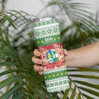 Suriname Christmas Skinny Tumbler Coat Of Arms Zalig Kersfeest - Wonder Print Shop