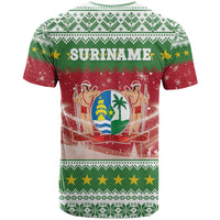 Suriname Christmas T Shirt Coat Of Arms Zalig Kersfeest - Wonder Print Shop