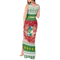 Suriname Christmas Tank Maxi Dress Coat Of Arms Zalig Kersfeest - Wonder Print Shop