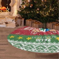 Suriname Christmas Tree Skirt Coat Of Arms Zalig Kersfeest - Wonder Print Shop