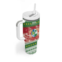 Suriname Christmas Tumbler With Handle Coat Of Arms Zalig Kersfeest - Wonder Print Shop