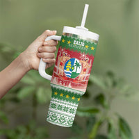 Suriname Christmas Tumbler With Handle Coat Of Arms Zalig Kersfeest - Wonder Print Shop