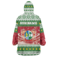 Suriname Christmas Wearable Blanket Hoodie Coat Of Arms Zalig Kersfeest - Wonder Print Shop