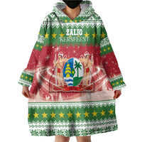 Suriname Christmas Wearable Blanket Hoodie Coat Of Arms Zalig Kersfeest - Wonder Print Shop