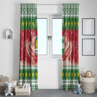Suriname Christmas Window Curtain Coat Of Arms Zalig Kersfeest - Wonder Print Shop