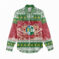 Suriname Christmas Women Casual Shirt Coat Of Arms Zalig Kersfeest - Wonder Print Shop