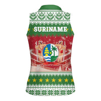 Suriname Christmas Women Sleeveless Polo Shirt Coat Of Arms Zalig Kersfeest - Wonder Print Shop