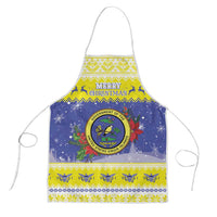 United States Virgin Islands Christmas Apron Coat Of Arms With Poinsettia - Wonder Print Shop