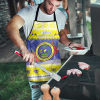 United States Virgin Islands Christmas Apron Coat Of Arms With Poinsettia - Wonder Print Shop