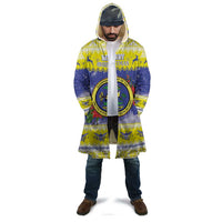 United States Virgin Islands Christmas Cloak Coat Of Arms With Poinsettia - Wonder Print Shop