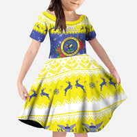 United States Virgin Islands Christmas Family Matching Off The Shoulder Long Sleeve Dress and Hawaiian Shirt Coat Of Arms With Poinsettia - Wonder Print Shop