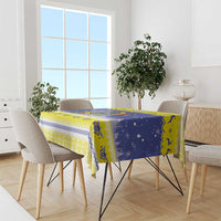 United States Virgin Islands Christmas Tablecloth Coat Of Arms With Poinsettia - Wonder Print Shop