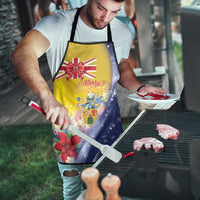Turks And Caicos Islands Christmas Apron Coquette Bow With Coat Of Arms - Wonder Print Shop
