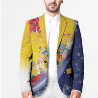 Turks And Caicos Islands Christmas Blazer Coquette Bow With Coat Of Arms - Wonder Print Shop