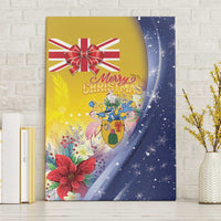 Turks And Caicos Islands Christmas Canvas Wall Art Coquette Bow With Coat Of Arms - Wonder Print Shop